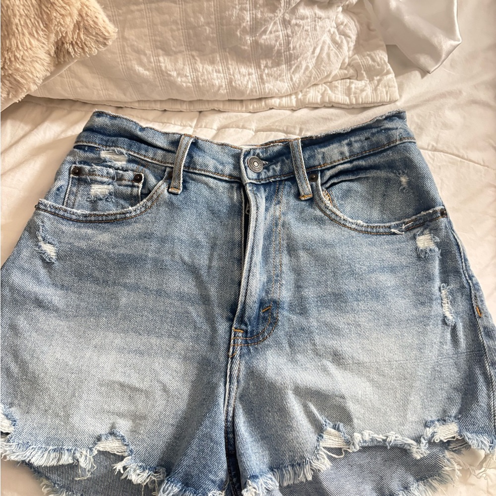 Abercrombie & Fitch Light Blue Jean Shorts